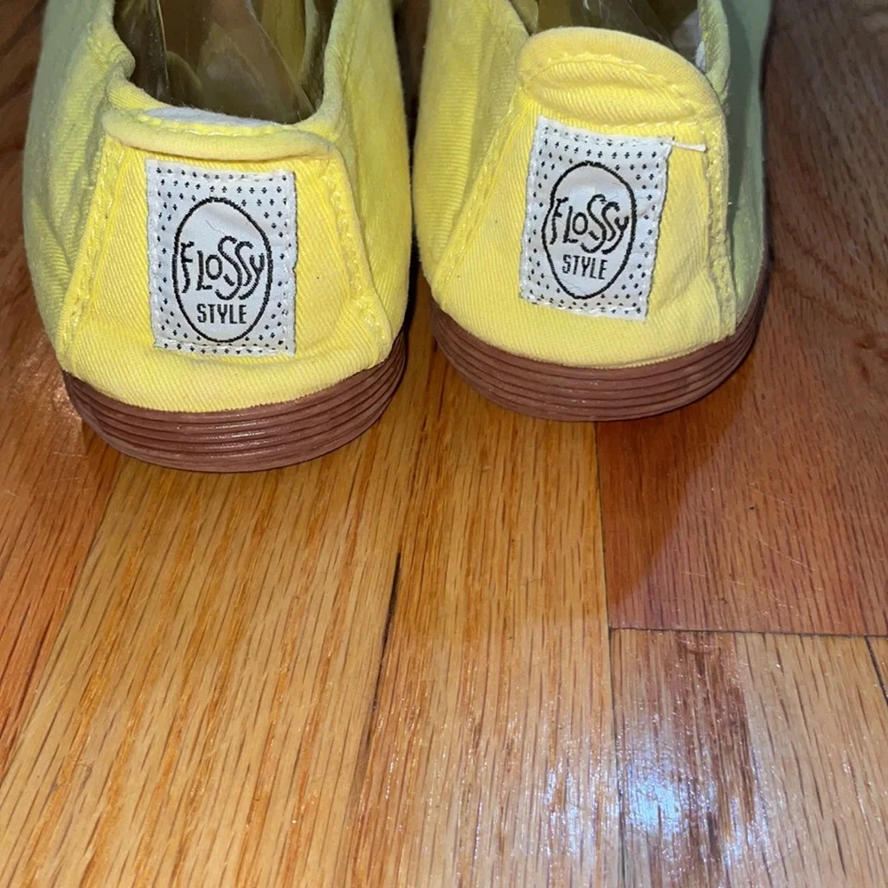 UK FunkyFashion Unisex Women Men Javer Flossy Espadrille Plimsoll Flat Yellow 9